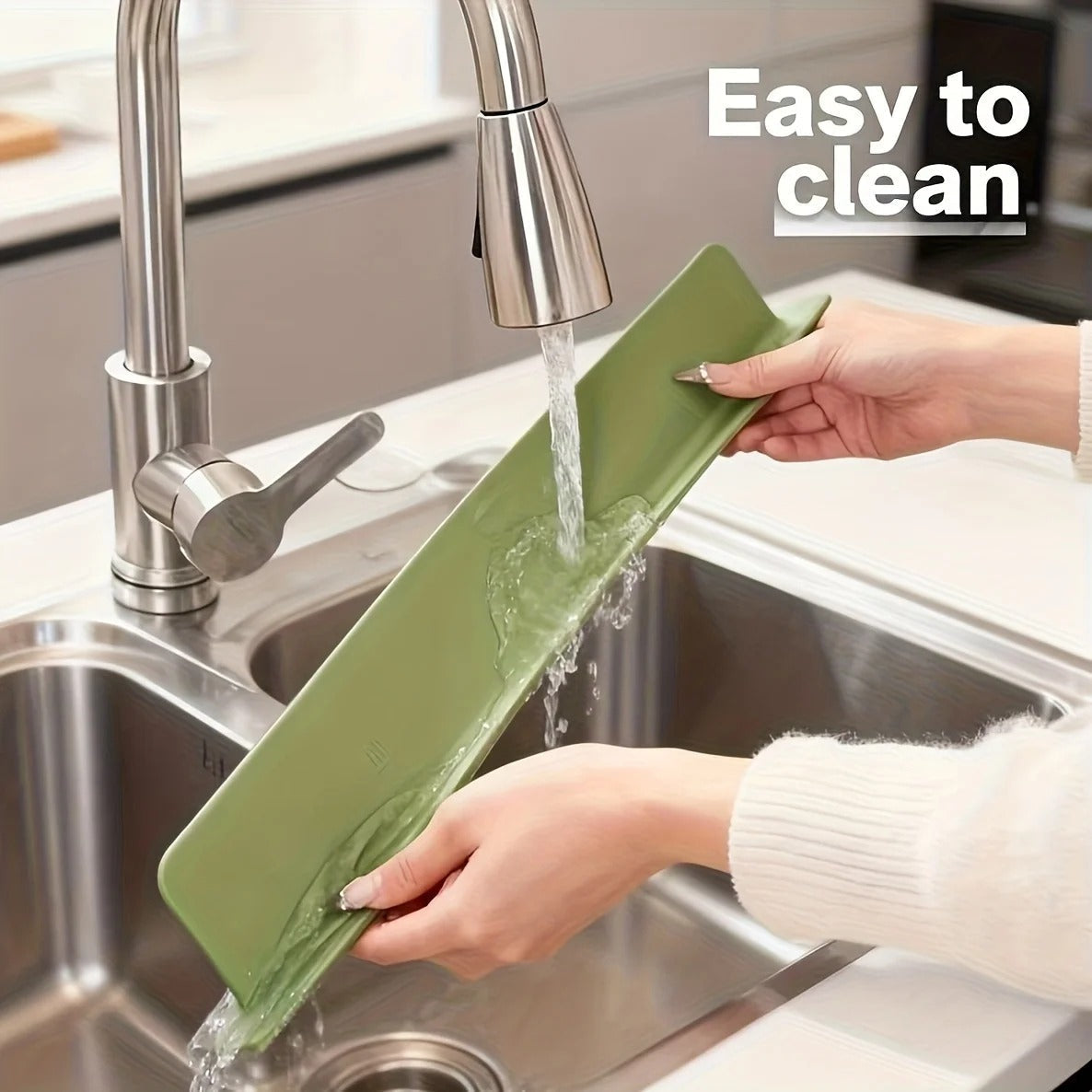 Silicone Sink Splash Guard 48cm – Kitchen Sink Water Splash Protector for Countertop